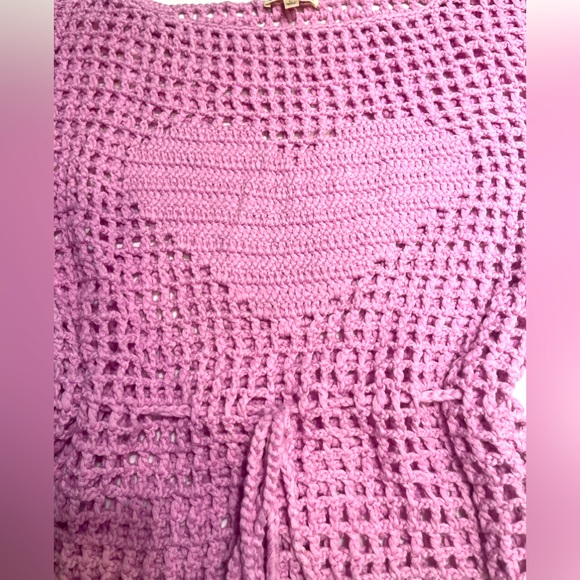 Hand Made New Beautiful Lilac | Levander Crocheted Top & Mini Skirt Fits M/L - Picture 4 of 13